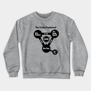 The Trinity explained, black graphic white Text Crewneck Sweatshirt